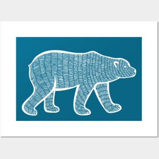 Polar Bear - detailed hand drawn animal design Posters and Art